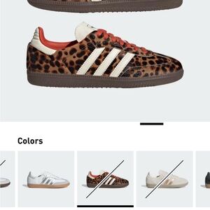 Adidas Brown Leopard Pattern Sneakers